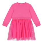 GUESS abito tinta unita girocollo con tulle Fuxia per Bambina K4YK09KB8R0X FUXIA GUESS