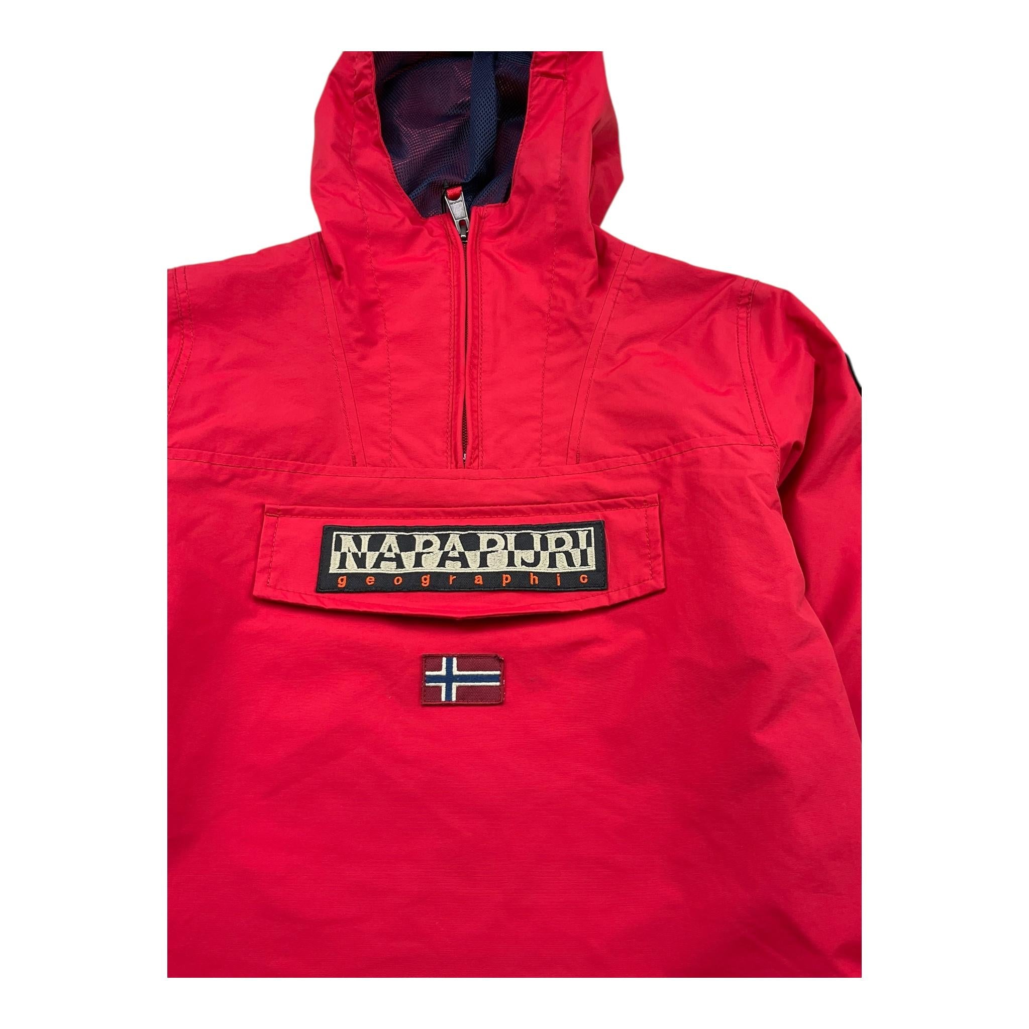 NAPAPIJRI giubbino tinta unita con cappuccio e logo Rosso per Bambino N0YHJE ROSSO NAPAPIJRI