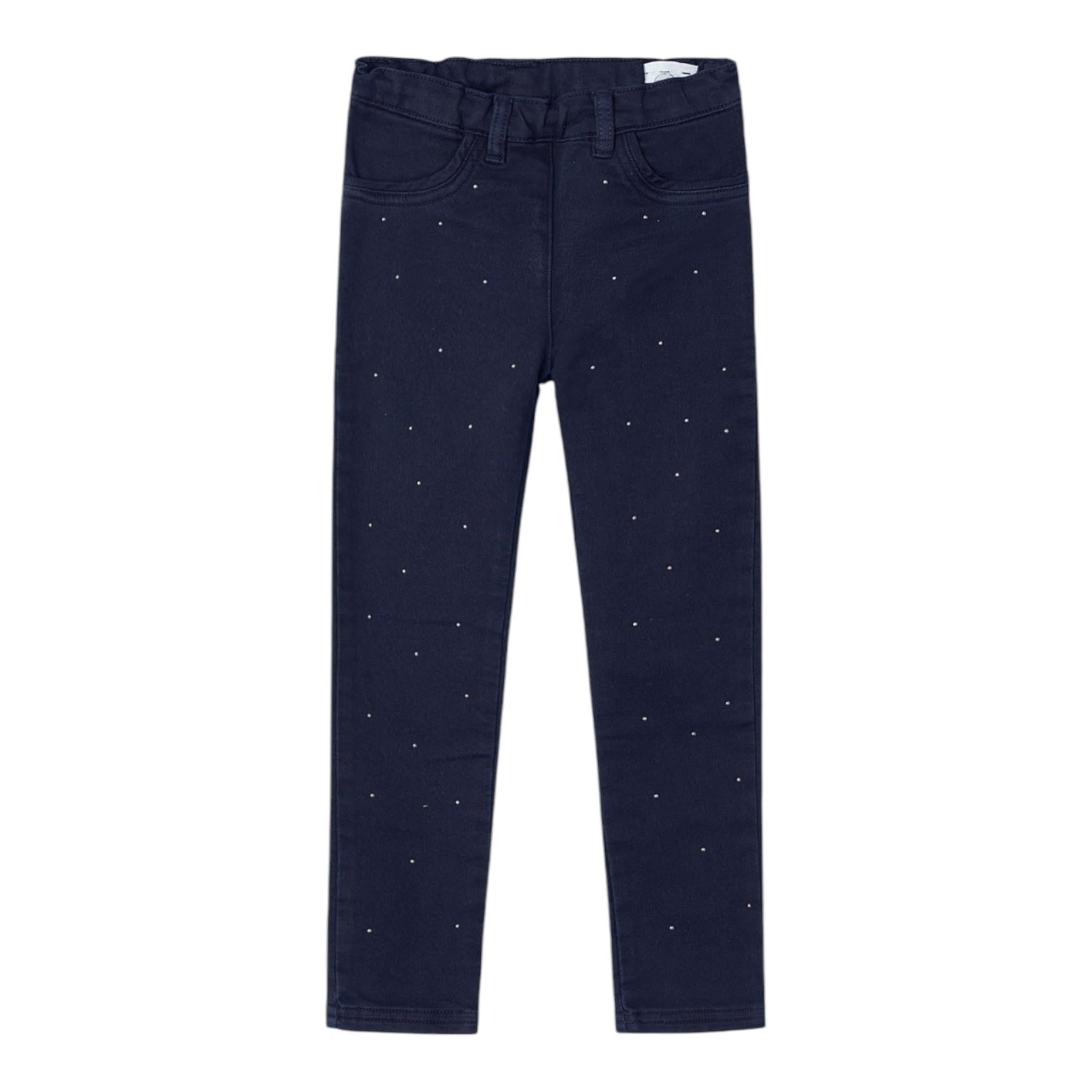 MAYORAL pantalone tinta unita con brillantini Blu per Bambina 4546X BLU MAYORAL