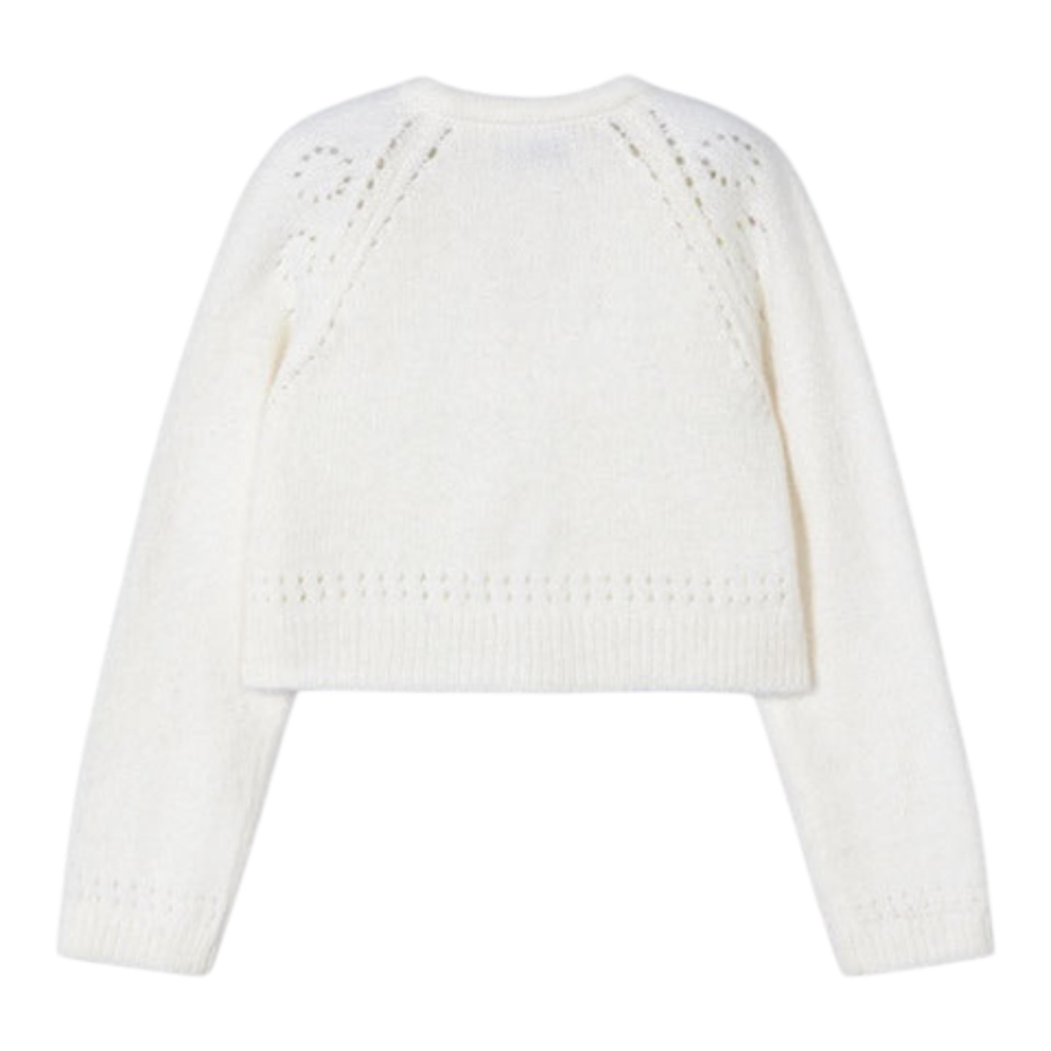 MAYORAL cardigan tinta unita traforato Panna per Bambina 4310 PANNA MAYORAL