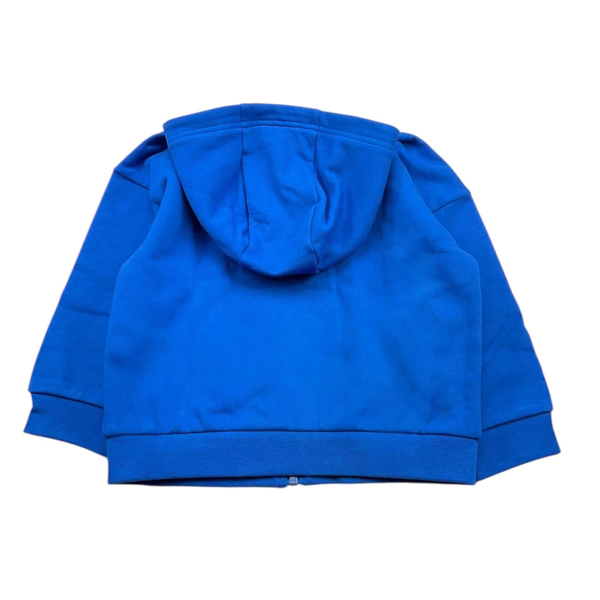 EMPORIO ARMANI felpa tinta unita con cappuccio e con zip Cobalto per Bambino 6DBM68 COBALTO EMPORIO ARMANI