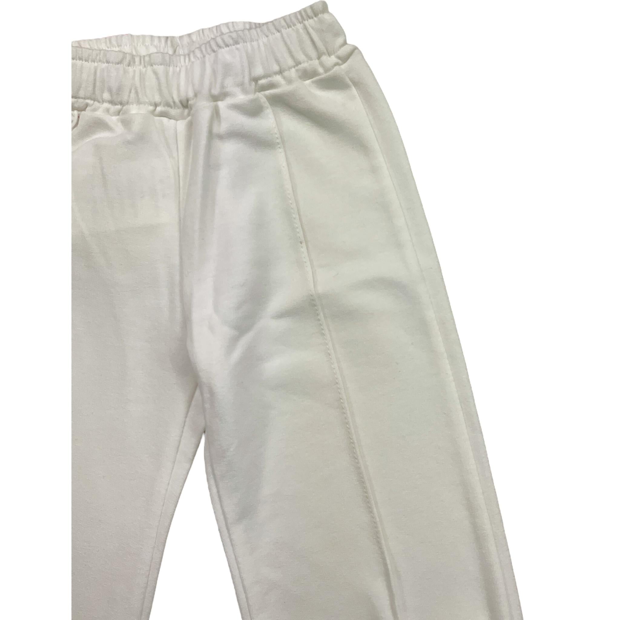 M+E' pantalone tinta unita con elastico in vita Bianco per Bambina UE1088 BIANCO M+E'