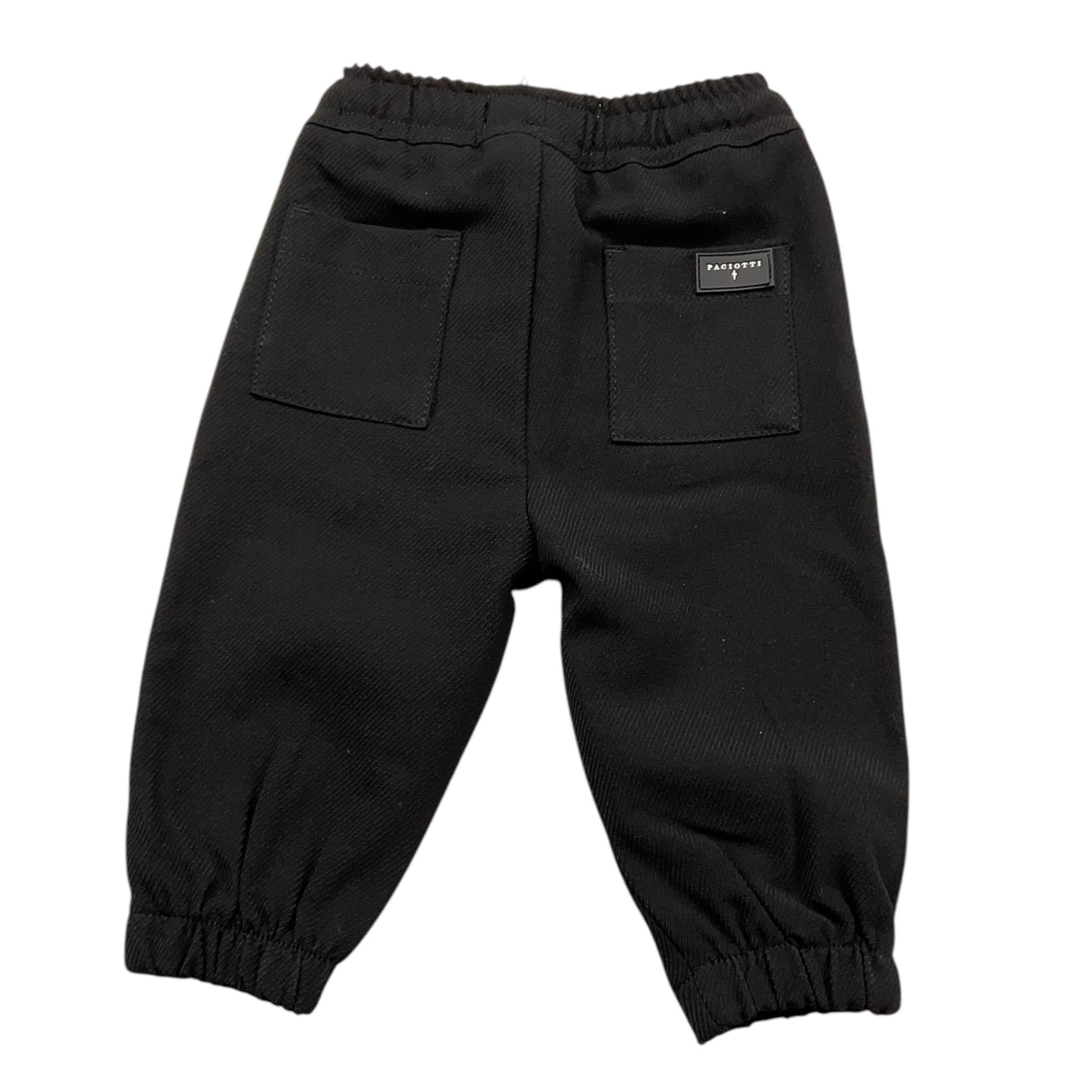 CESARE PACIOTTI pantalone modello tuta tinta unita con stampa Nero per Neonato PTP5351B NERO CESARE PACIOTTI