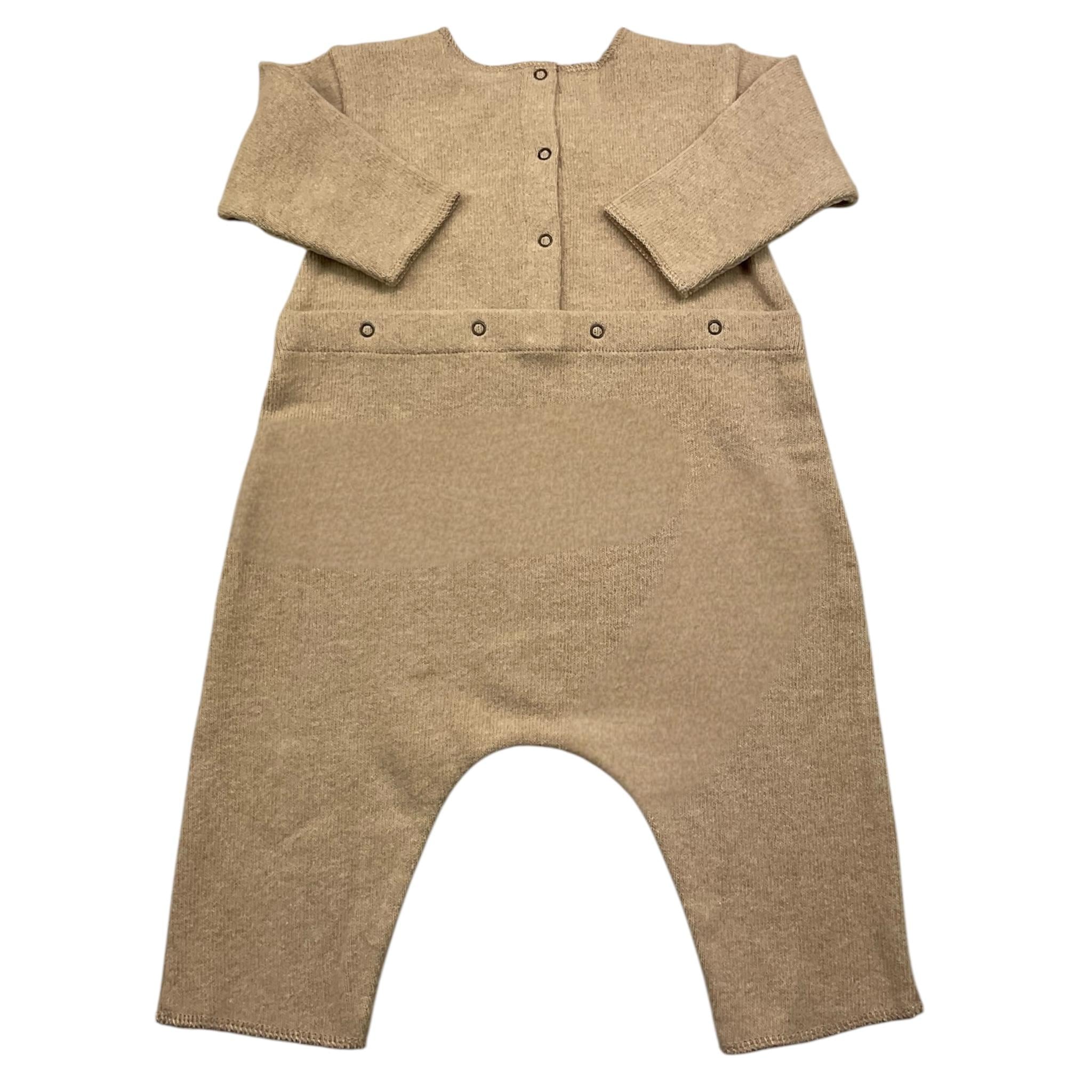 ZHOE & TOBIAH tutina tinta unita con stampa Beige per Neonato KTT6 BEIGE ZHOE & TOBIAH