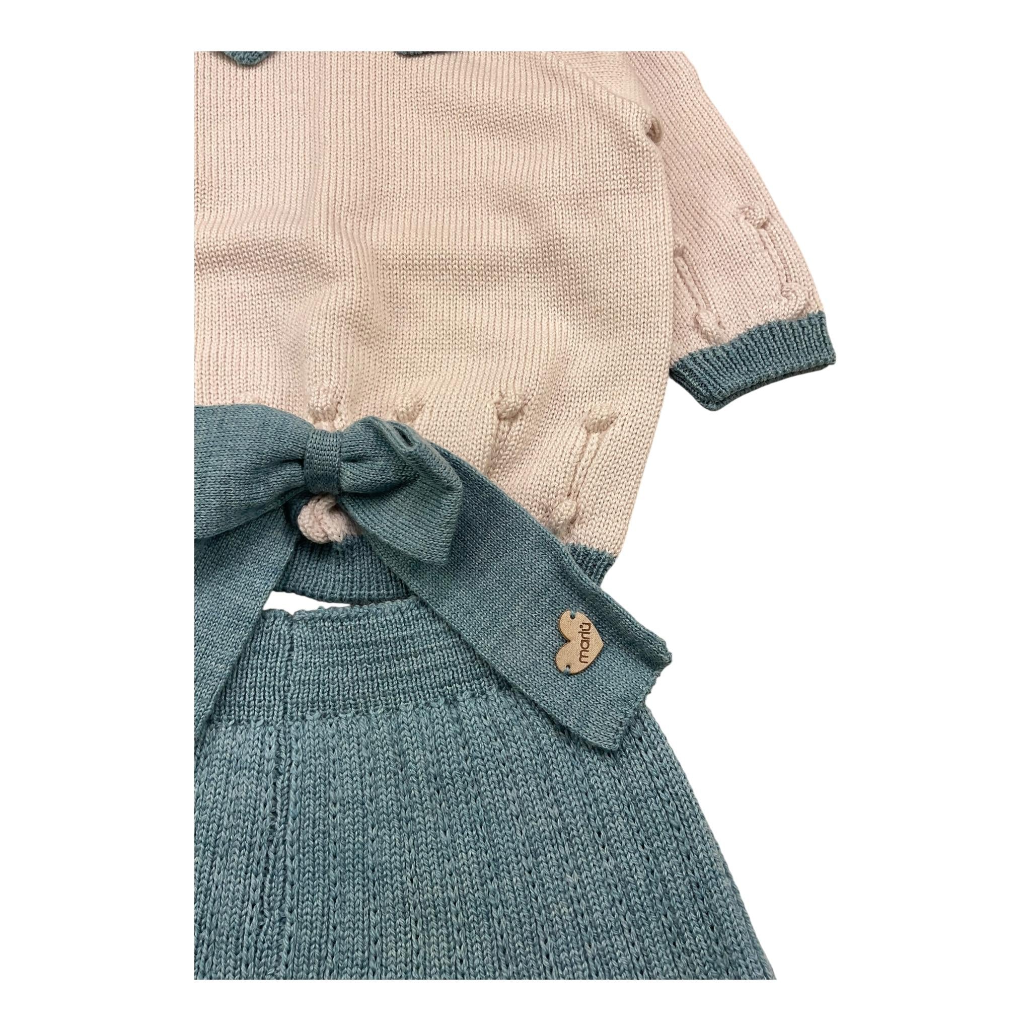MARLU' completo 2 pezzi maglia-gonna Beige per Neonata IB1952 BEIGE MARLU'