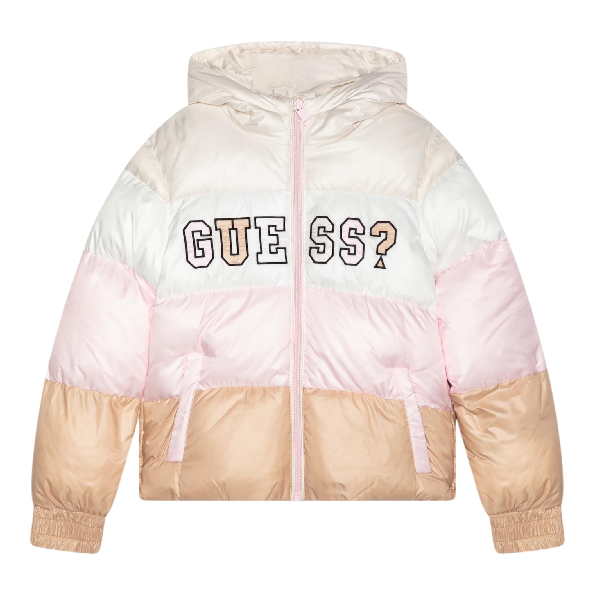 GUESS giubbino tinta unita con zip e cappuccio Panna per Neonata K4YL02WEGY0 PANNA GUESS