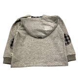 PETIT INDI felpa tinta unita con cappuccio Grigio per Neonato AW24BK7710N GRIGIO PETIT INDI