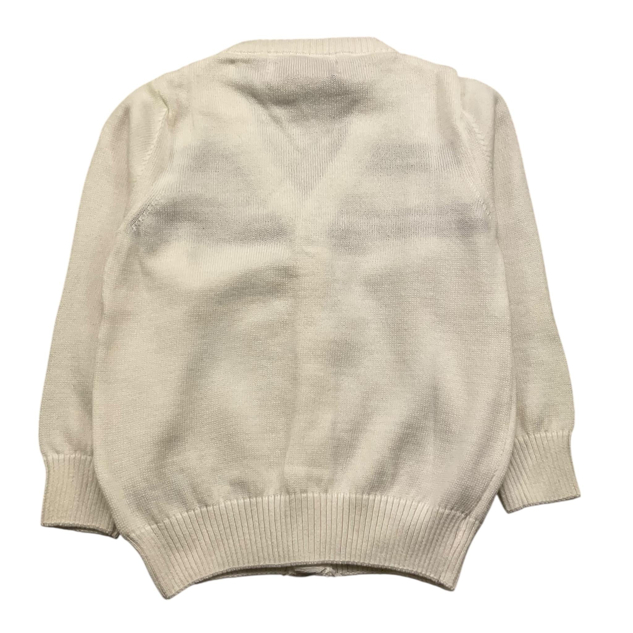 CESARE PACIOTTI cardigan tinta unita con logo Panna per Neonato MGP5361BN PANNA CESARE PACIOTTI