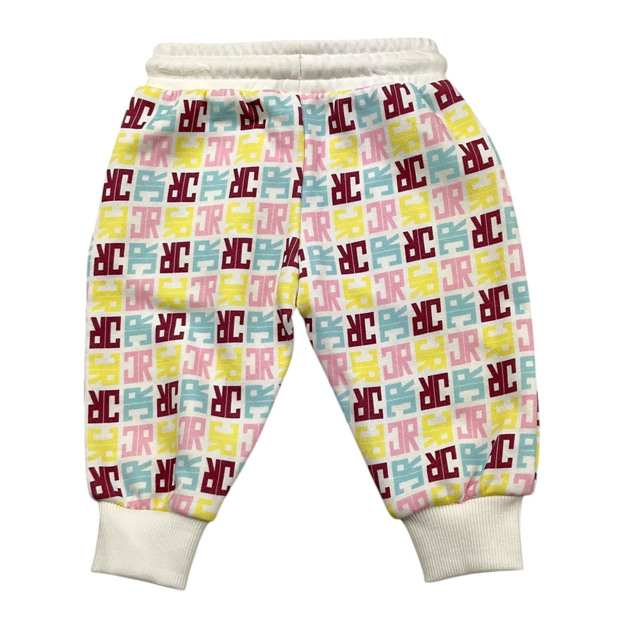 JOHN RICHMOND pantalone fantasia logo Bianco per Neonata RIA25084PA BIANCO JOHN RICHMOND