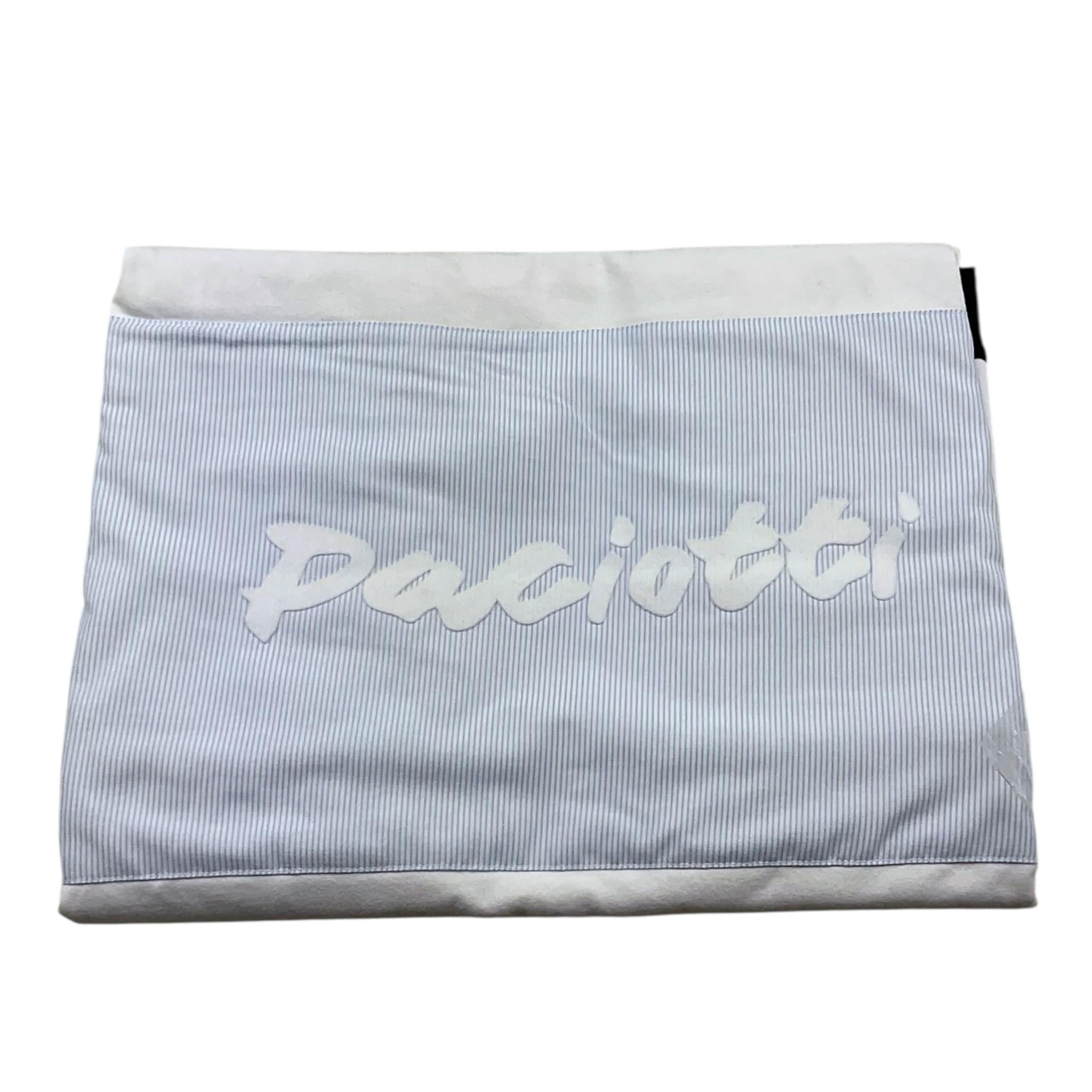 CESARE PACIOTTI coperta tinta unita con logo e profili in contrasto Bianco per Neonato COP5301N BIANCO CESARE PACIOTTI