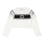 TWINSET maglia girocollo tinta unita con frange Bianco per Bambina 242GJ3163J BIANCO TWINSET