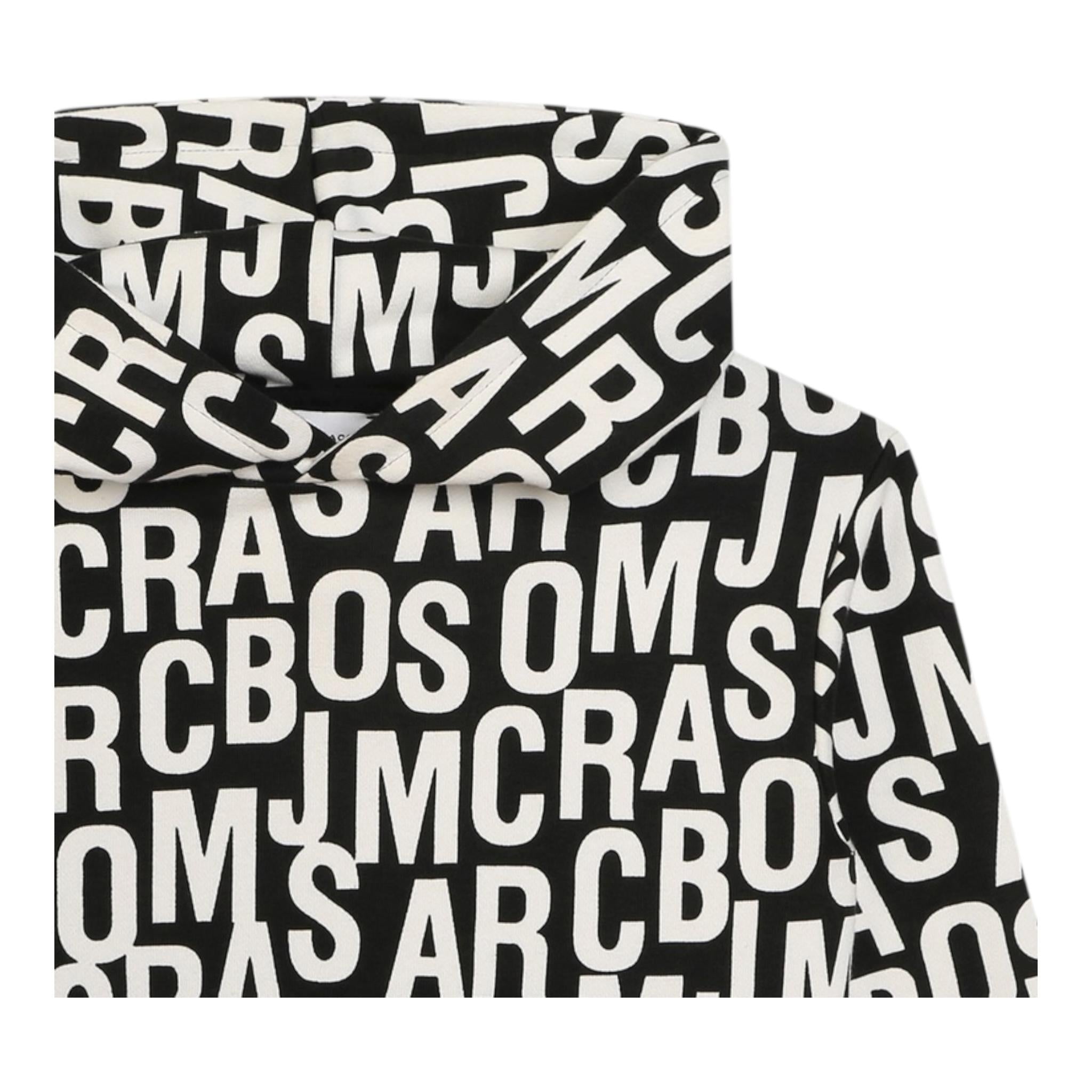 MARC JACOBS felpa biclore logata con cappuccio Bianco/nero per Bambino W60340 BIANCO/NERO MARC JACOBS