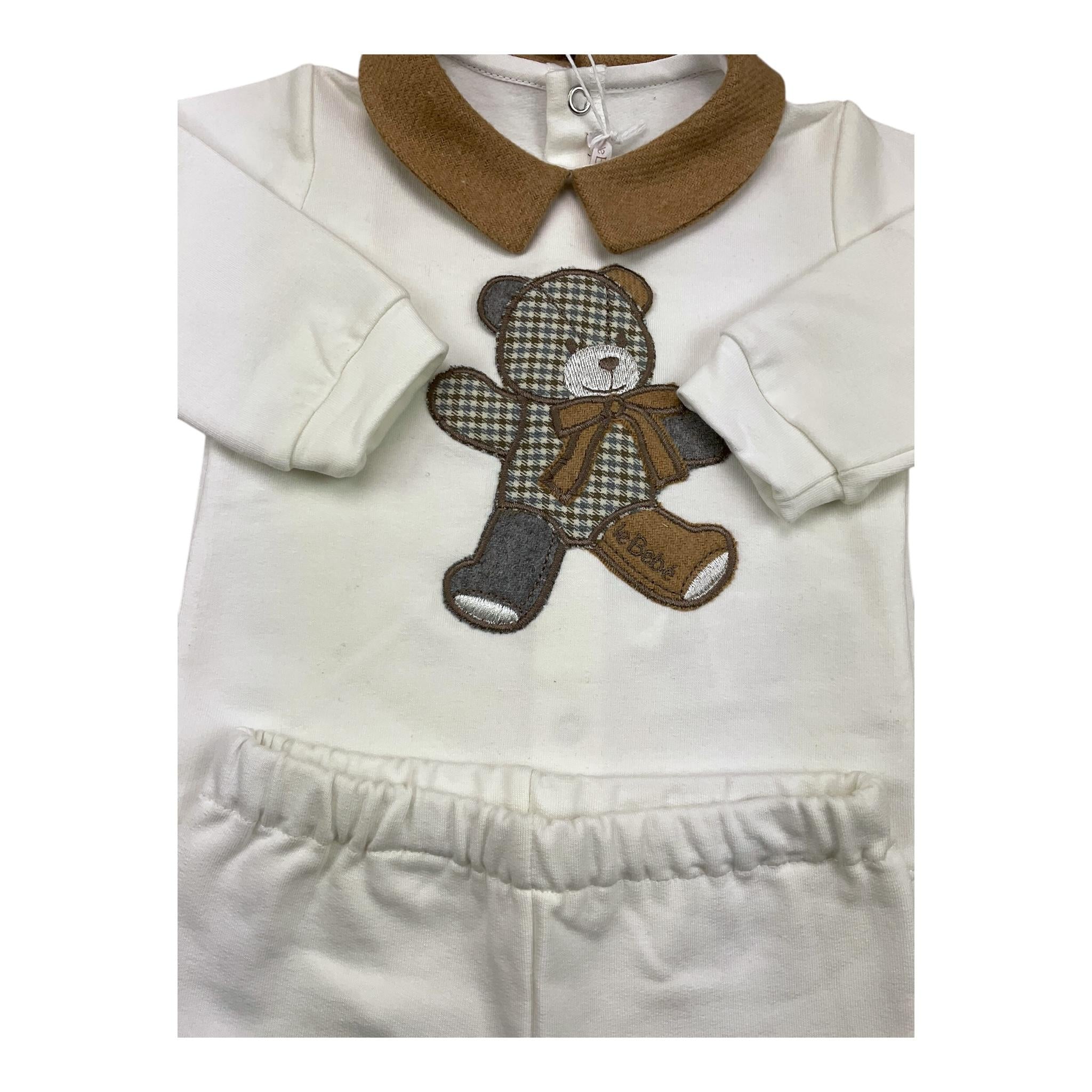 LE BEBE' completo 2 pezzi shirt-ghettina tinta unita Panna per Neonato LBB4665 PANNA LE BEBE'