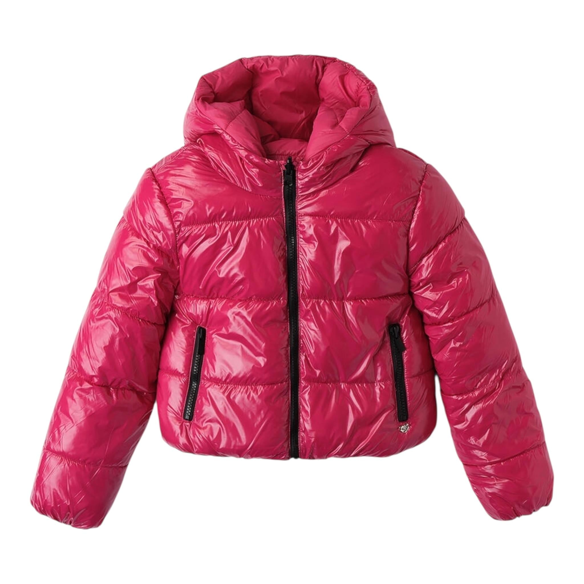 SARABANDA giubbino tinta unita con cappuccio reversibile Fuxia per Bambina 0A623X FUXIA SARABANDA