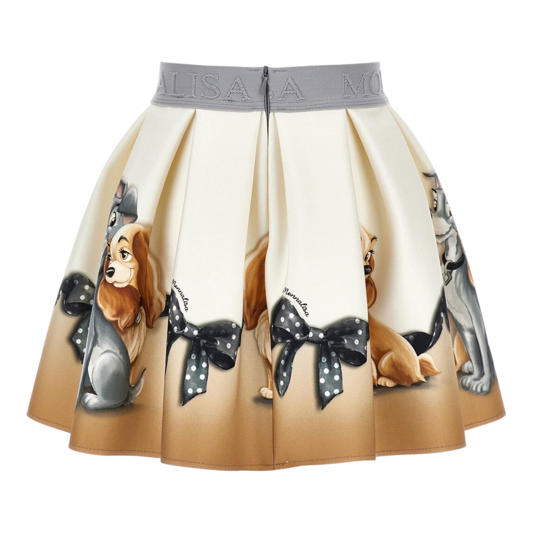 MONNALISA gonna stampa fantasia con elastico in vita Beige per Bambina 11D702 BEIGE MONNALISA