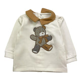 LE BEBE' shirt tinta unita con colletto e stampa Bianco per Neonato LBB4665XX BIANCO LE BEBE'