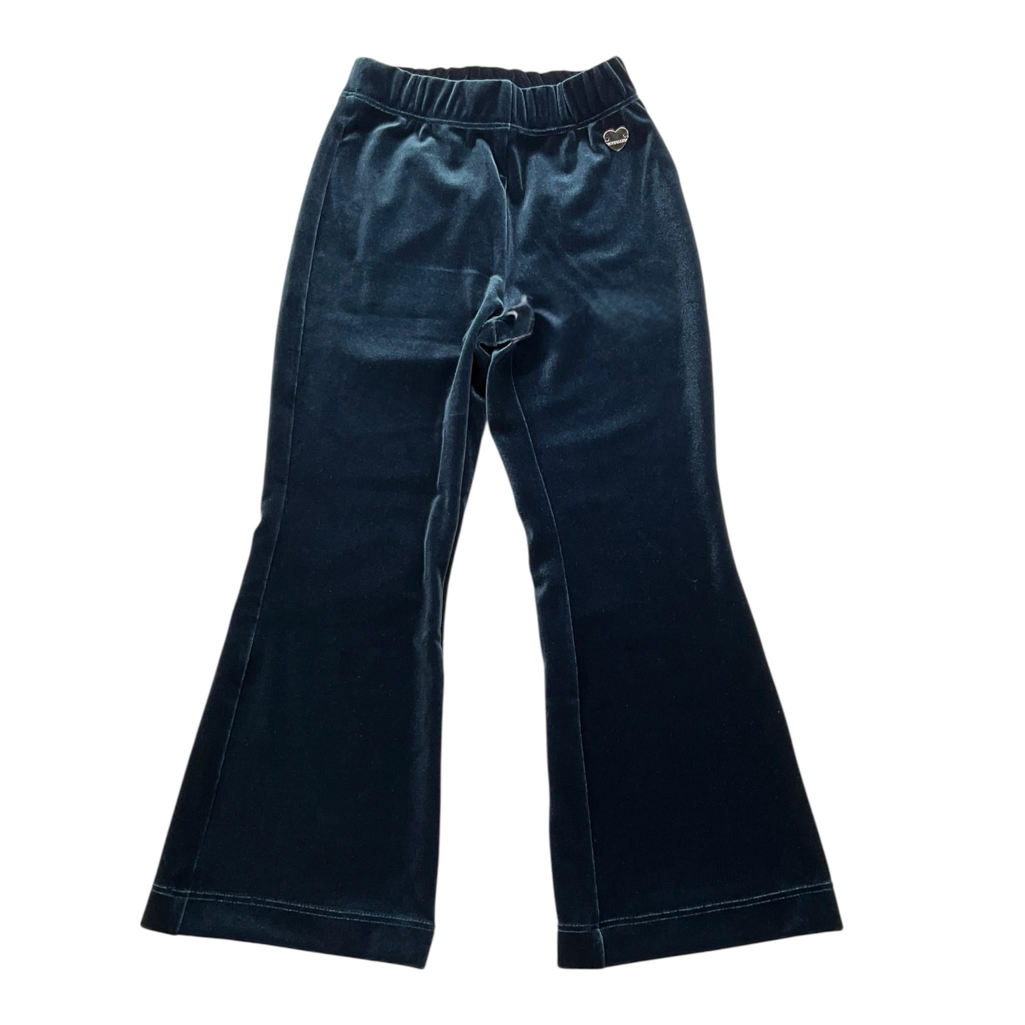 MONNALISA pantalone tinta unita modello zampa in velluto Blu per Bambina 17D408X BLU MONNALISA
