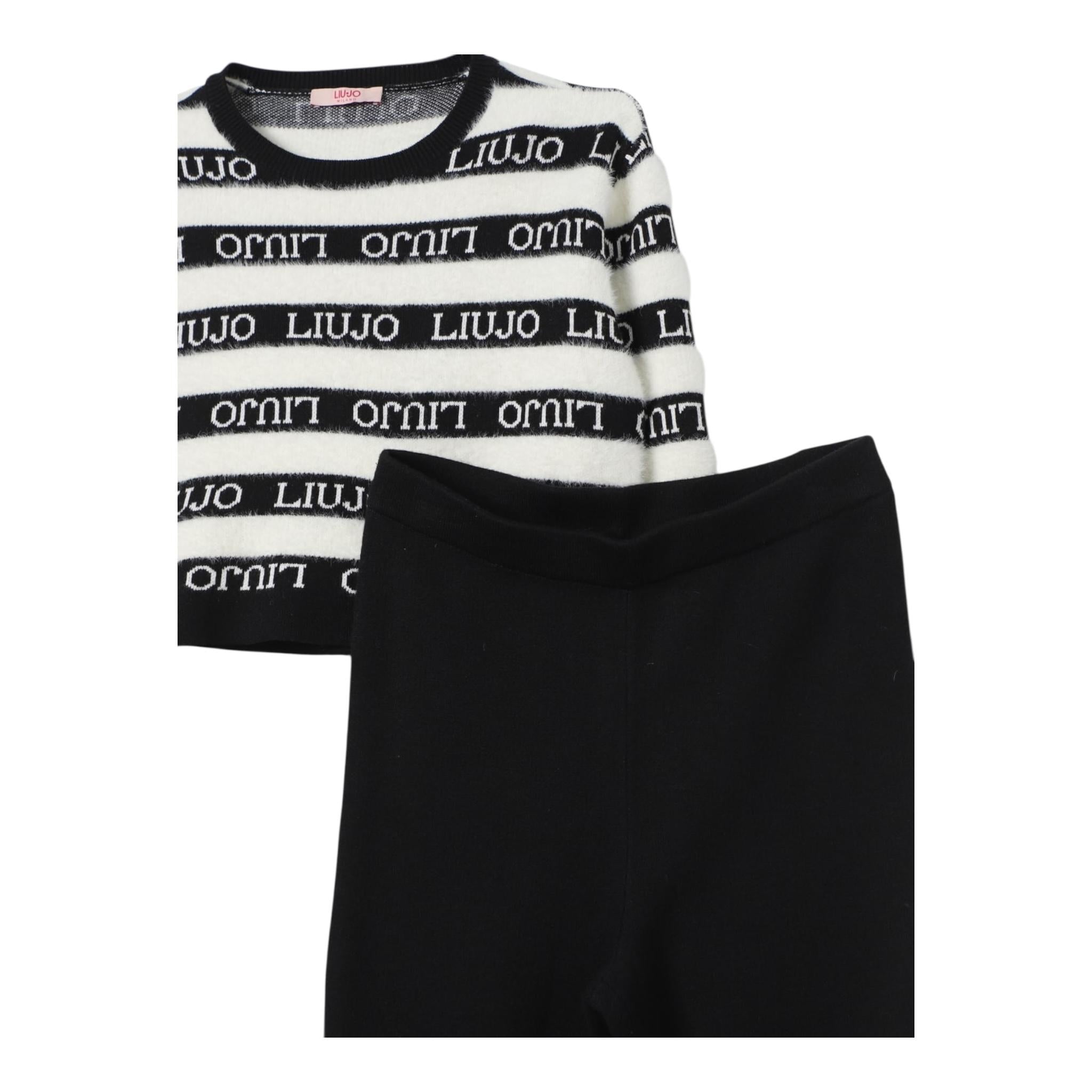 LIU JO completo 2 pezzi maglia-pantalone modello zampa Bianco/nero per Bambina GF413555 BIANCO/NERO LIU JO