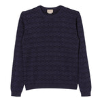 GUCCI maglia girocollo tinta unita con loghi Blu per Bambino 785472 BLU GUCCI
