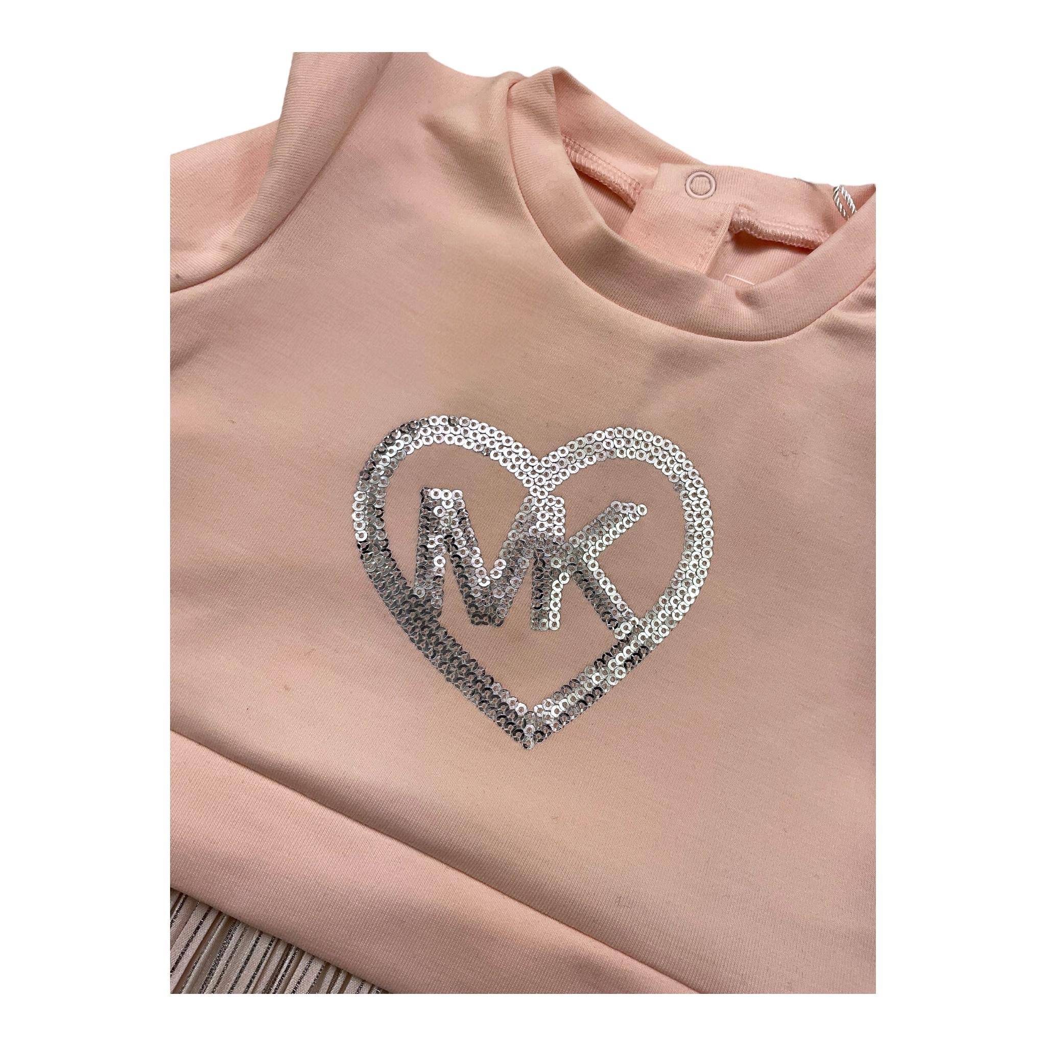 MICHAEL KORS abito manica lunga tinta unita Rosa per Neonata R30132 ROSA MICHAEL KORS