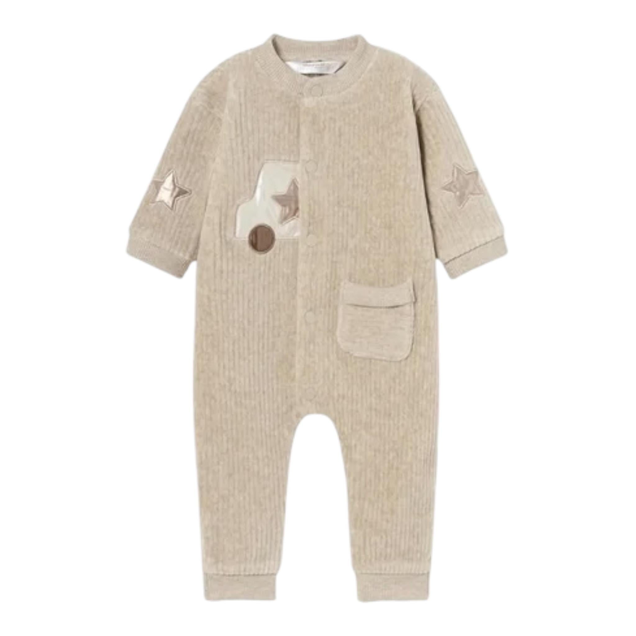 MAYORAL tutina manica lunga con bottoni Beige per Neonato 2795X BEIGE MAYORAL