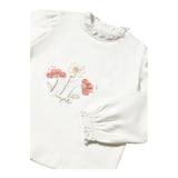 MAYORAL shirt girocollo tinta unita con stampa in contrasto Bianco per Bambina 2045 BIANCO MAYORAL