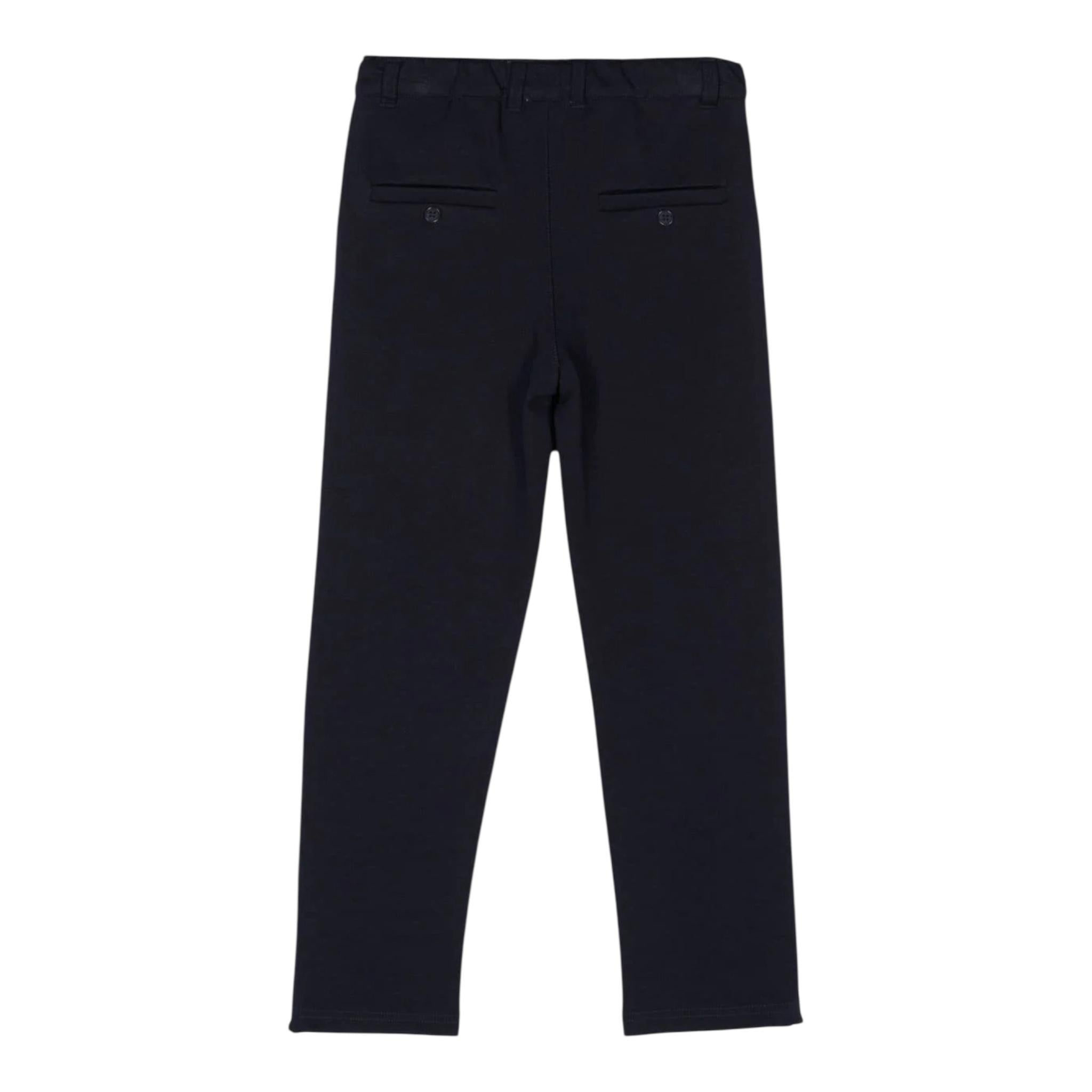 TRUSSARDI pantalone tinta unita con girovita regolabile Blu per Bambino TIA24131PAJ BLU TRUSSARDI