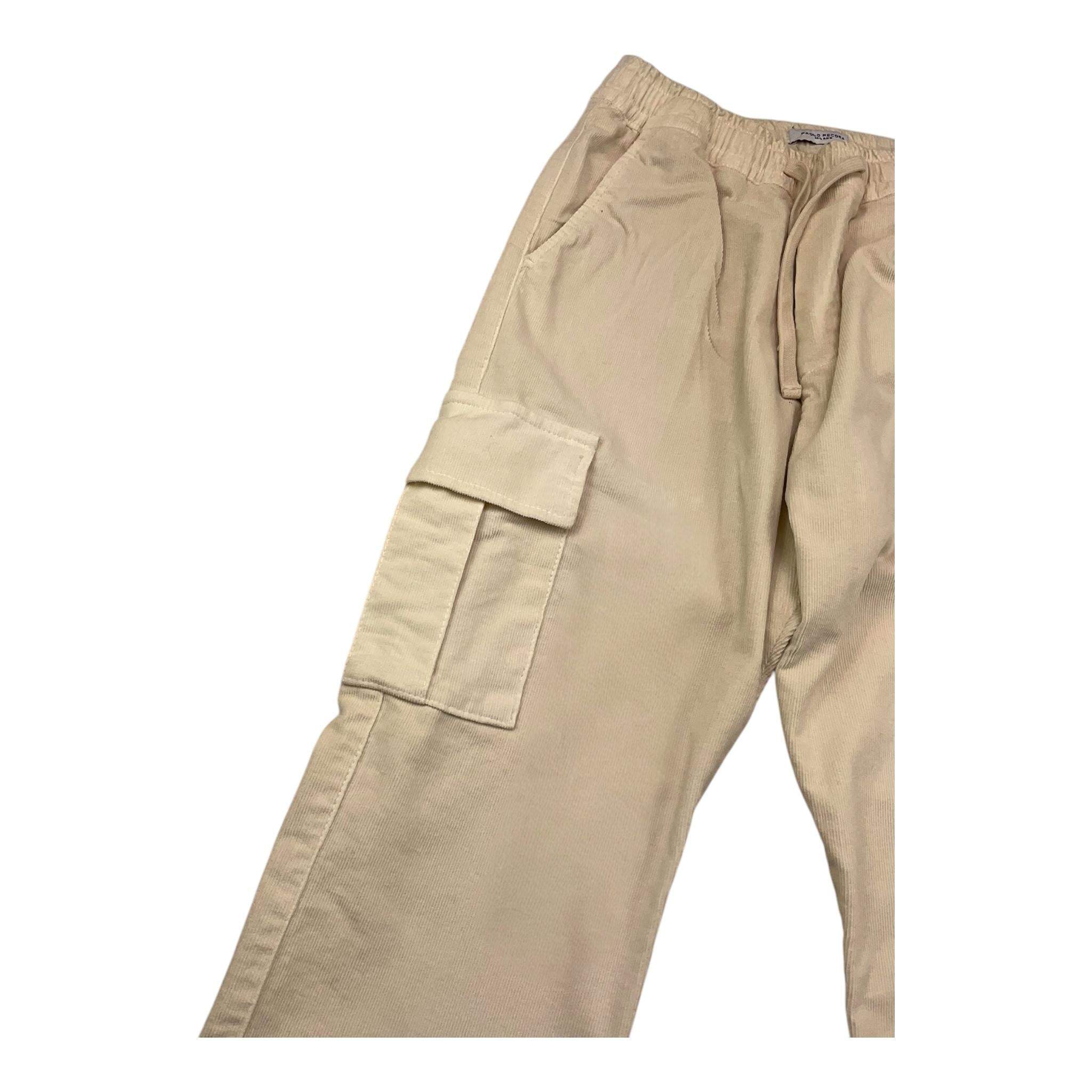 PAOLO PECORA pantalone con elastico in vita in camoscio Beige per Bambino PP4114 BEIGE PAOLO PECORA