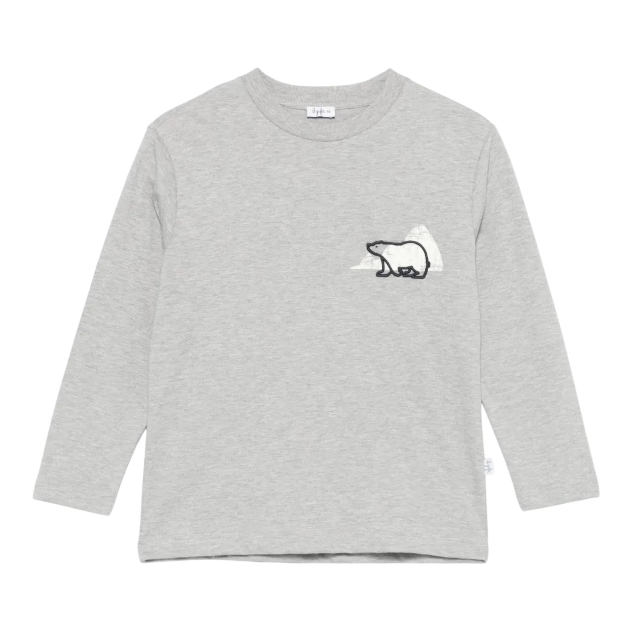 IL GUFO shirt girocollo tinta unita con stampa Grigio per Neonato A24TA350MF002 GRIGIO IL GUFO