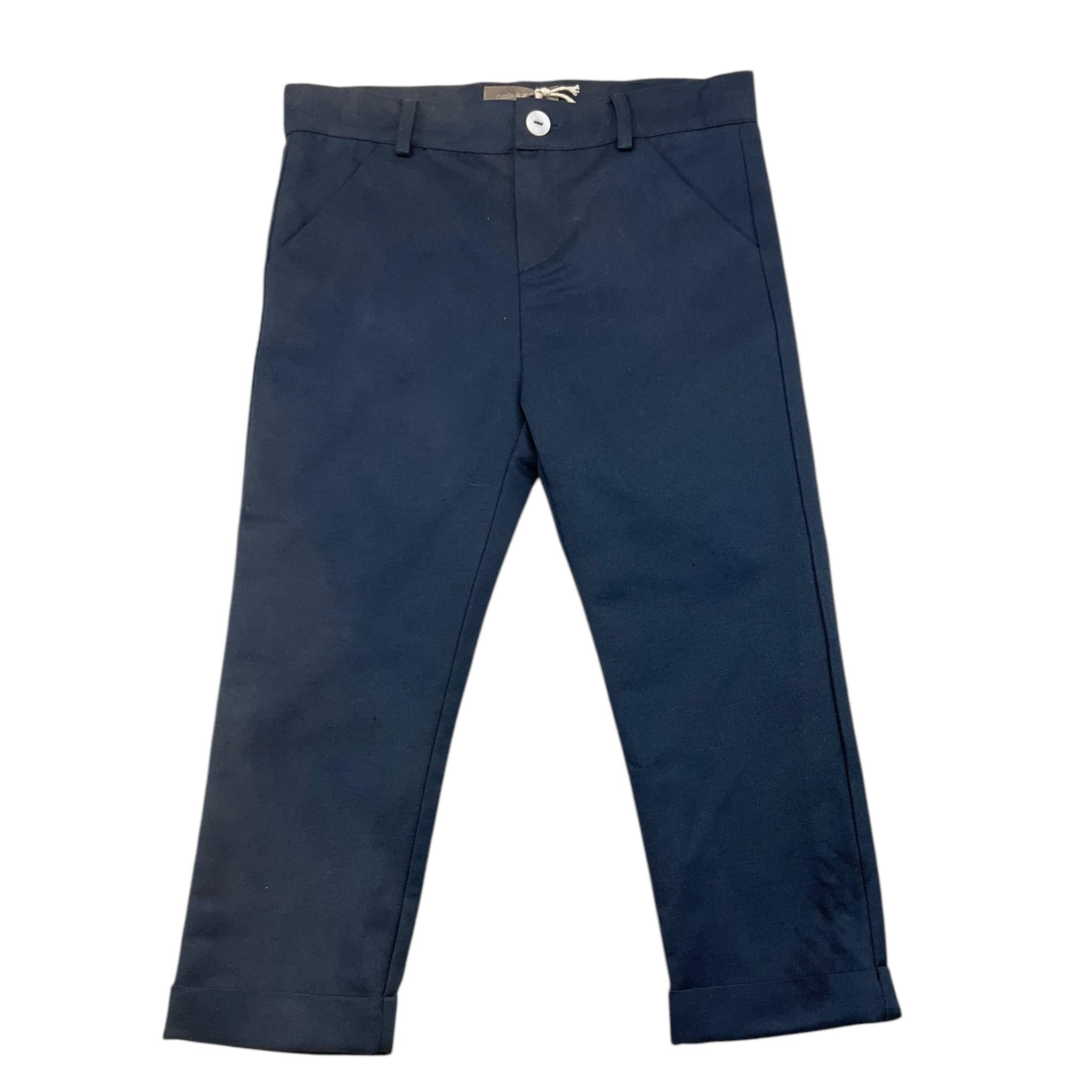 LITTLE BEAR pantalone tinta unita con girovita regolabile Blu per Bambina 7217J BLU LITTLE BEAR