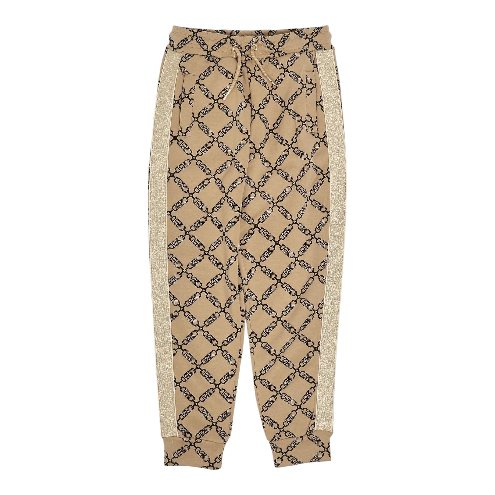 MICHAEL KORS pantalone modello tuta tinta unita logato Beige per Bambina R30181X BEIGE MICHAEL KORS