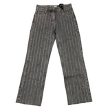 TO be too jeans tinta unita modello palazzo con strass Grigio per Bambina TFBF24P628 GRIGIO TO be too
