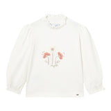 MAYORAL shirt girocollo tinta unita con stampa in contrasto Bianco per Bambina 2045 BIANCO MAYORAL