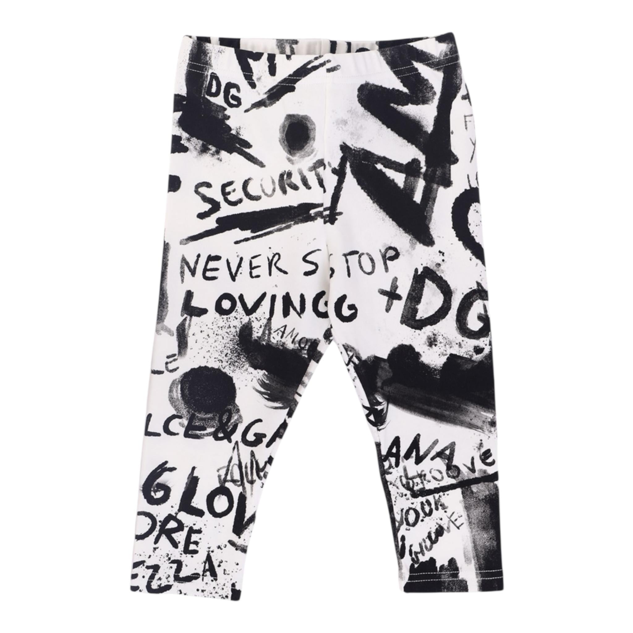 DOLCE & GABBANA leggins stampa fantasia Bianco per Bambina L2JP5B BIANCO DOLCE & GABBANA