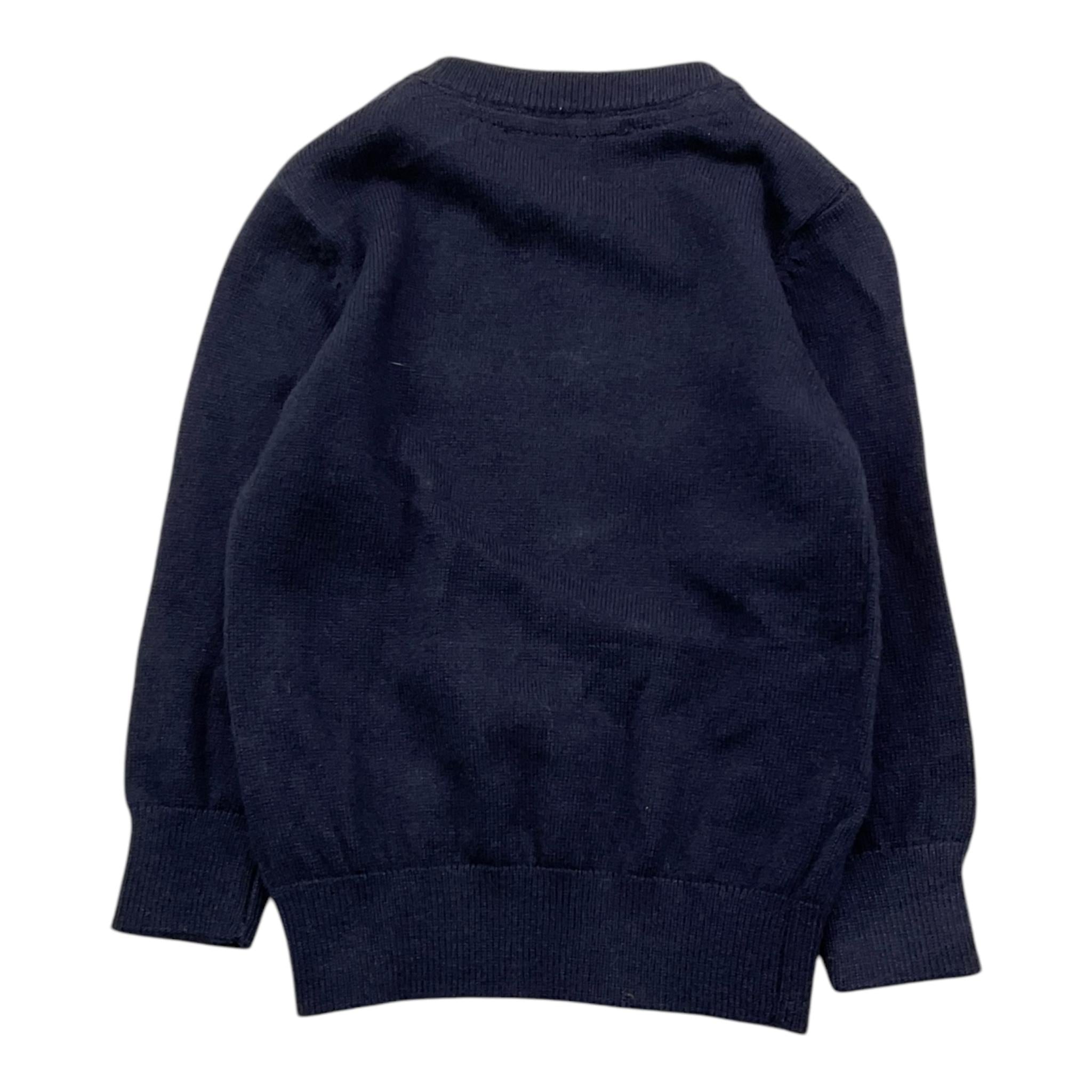 TRUSSARDI maglia girocollo tinta unita Blu per Neonato TIA25011MA BLU TRUSSARDI