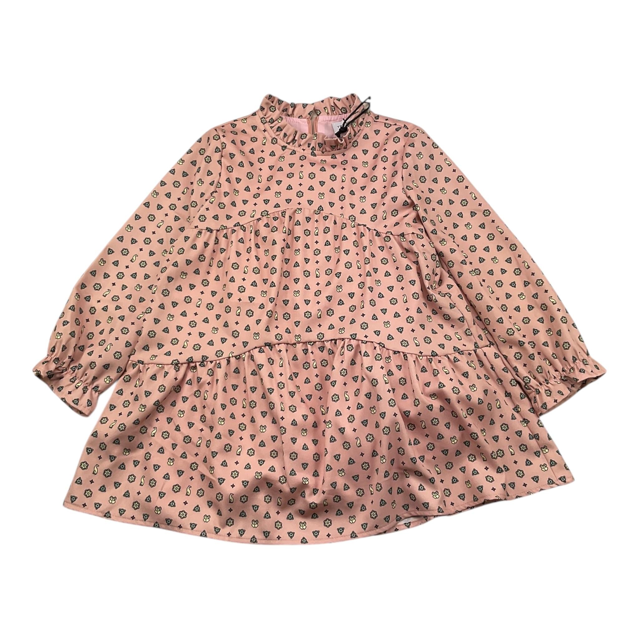 TRUSSARDI abito manica lunga tinta unita con stampe Rosa per Bambina TGA25100VE ROSA TRUSSARDI