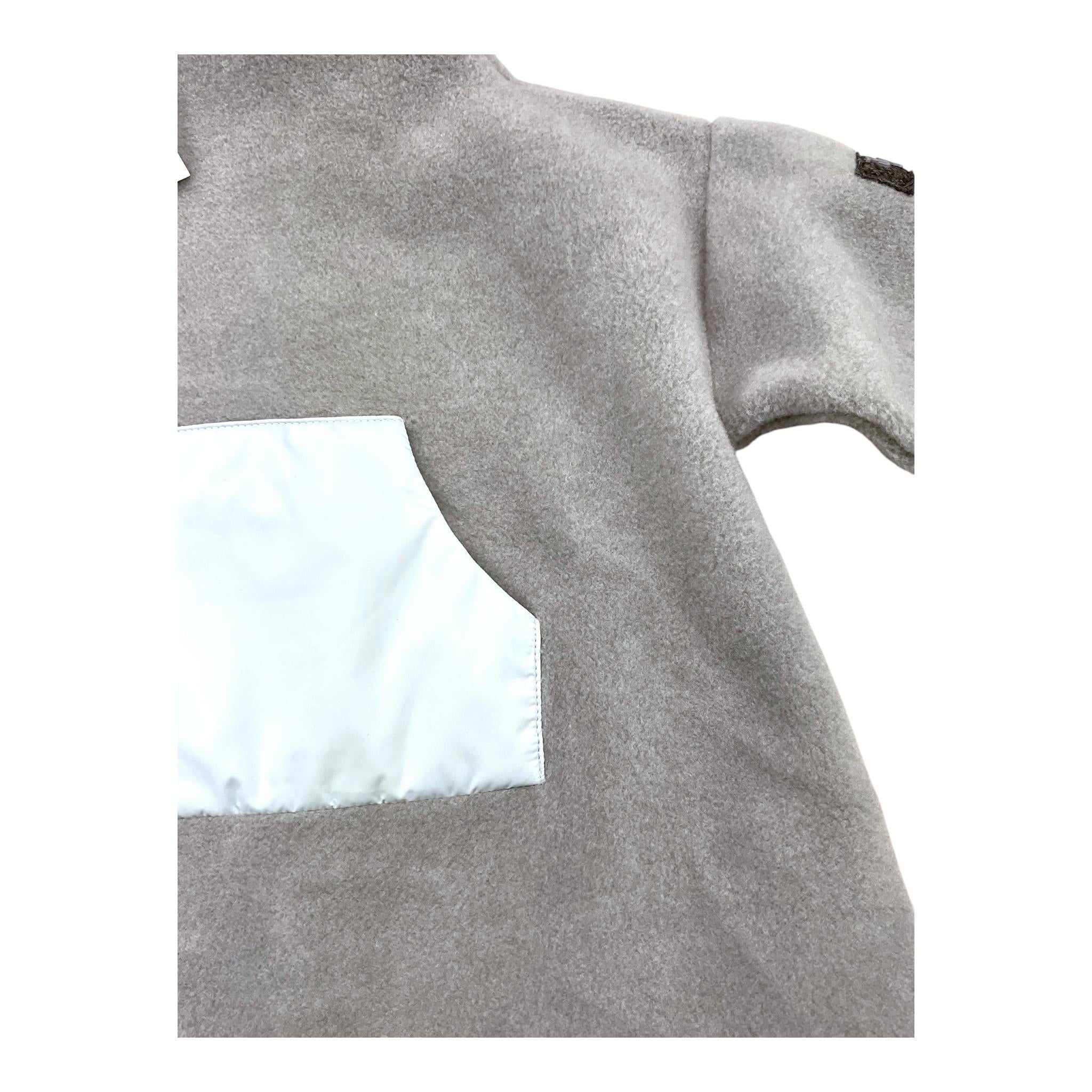 IL GUFO abito manica lunga tinta unita con cappuccio Grigio per Neonata A24VL591M0108N GRIGIO IL GUFO