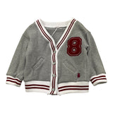 LE BEBE' cardigan tinta unita con stampa Grigio per Neonata LBG6068 GRIGIO LE BEBE'