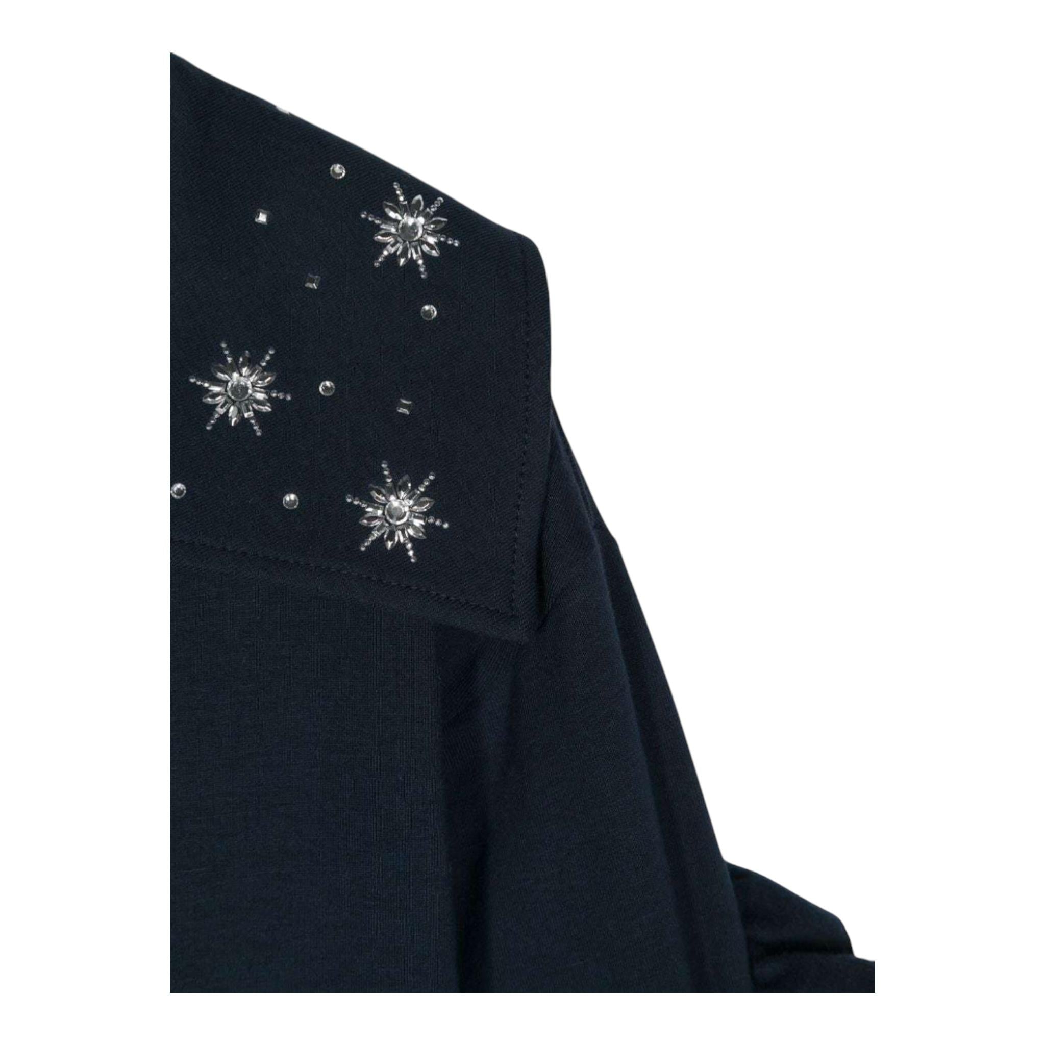 MONNALISA felpa tinta unita con zip e applicazioni Blu per Bambina 19D804 BLU MONNALISA