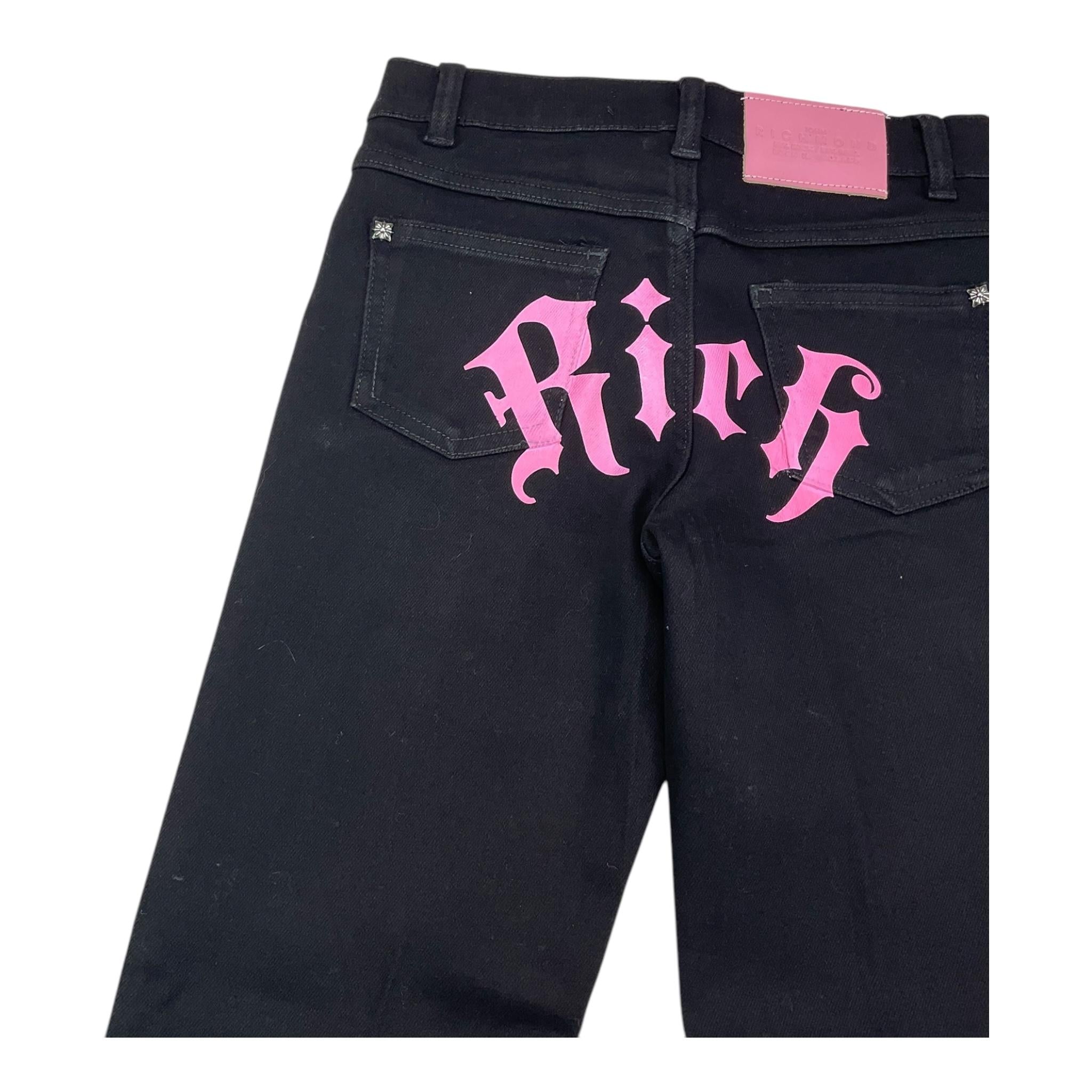 JOHN RICHMOND jeans tinta unita cn logo posteriore Nero per Bambina RGA25253 NERO JOHN RICHMOND