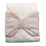 MINIMU' coperta bicolore con fiocco Bianco/rosa per Neonata P39100 BAINCO/ROSA MINIMU'