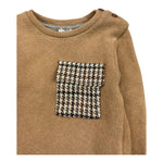 LE BEBE' maglia girocollo tinta unita cn taschino Cammello per Neonato LBB5187 CAMMELLO LE BEBE'