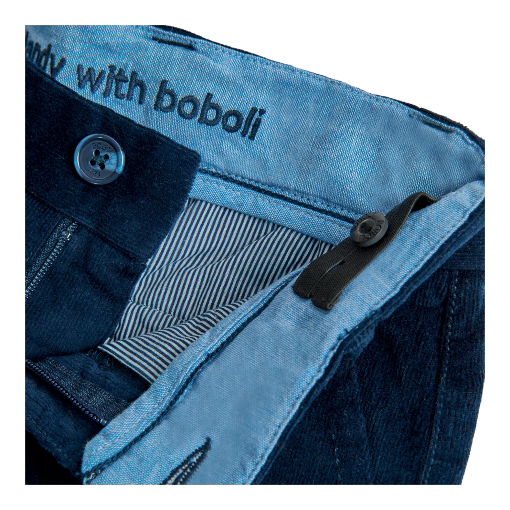 BOBOLI pantalone tinta unita con girovita regolabile Blu per Bambino 737096 BLU BOBOLI