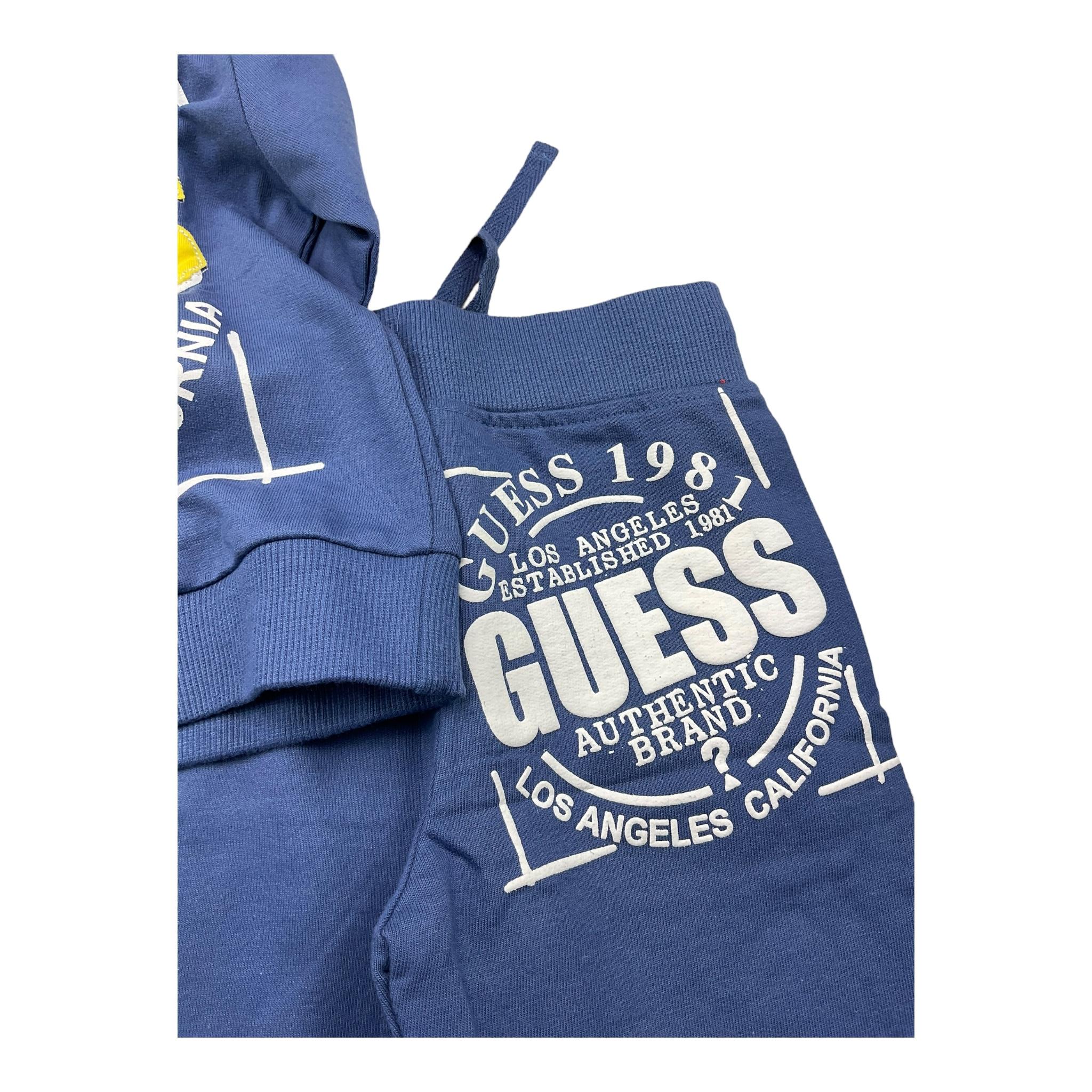 GUESS completo 2 pezzi felpa-pantalone tinta unita Blu per Neonato N4YG14KA6R0 BLU GUESS