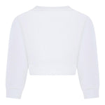 STELLA McCARTNEY felpa chiusa girocollo tinta unita con stampa in contrasto Bianco per Bambina TU4C90 BIANCO STELLA McCARTNEY