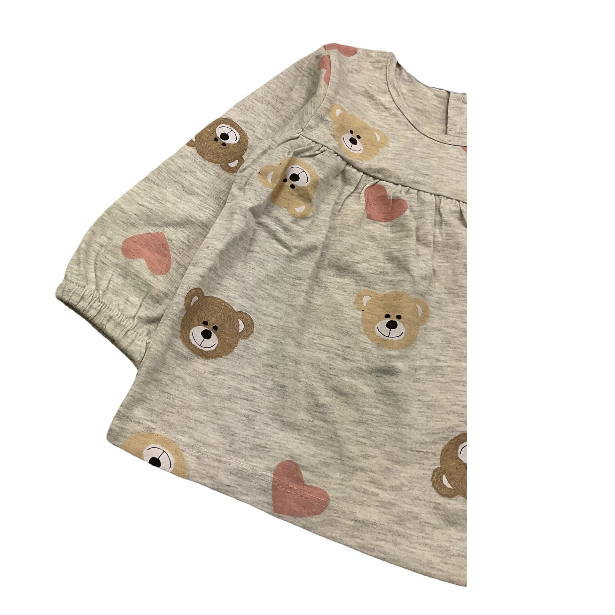 LOSAN shirt girocollo tinta unita con stampe Grigio per Neonata 51033197694011 GRIGIO LOSAN