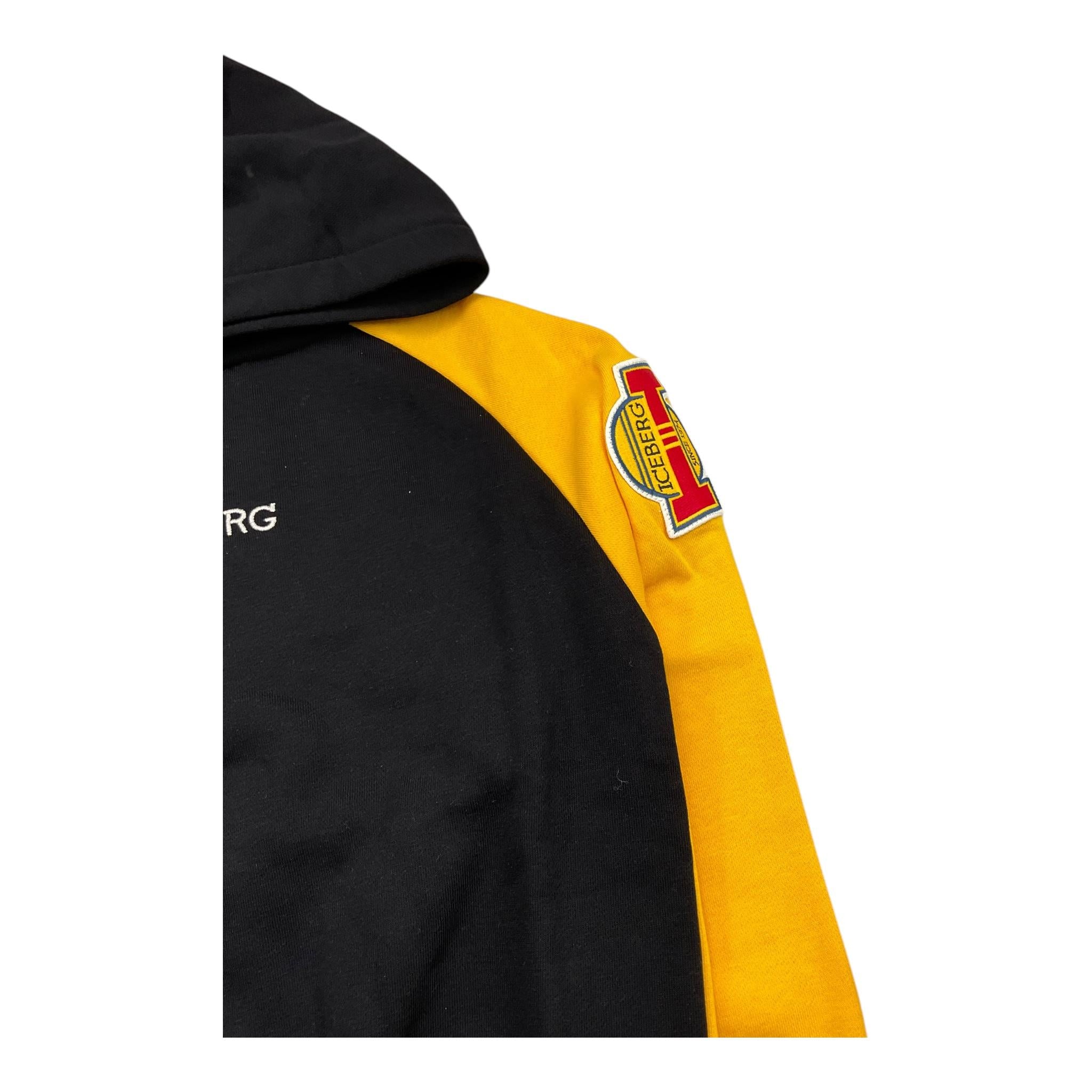 ICEBERG felpa chiusa con cappuccio bicolore Nero/giallo per Bambino MFICE5311J NERO/GIALLO ICEBERG
