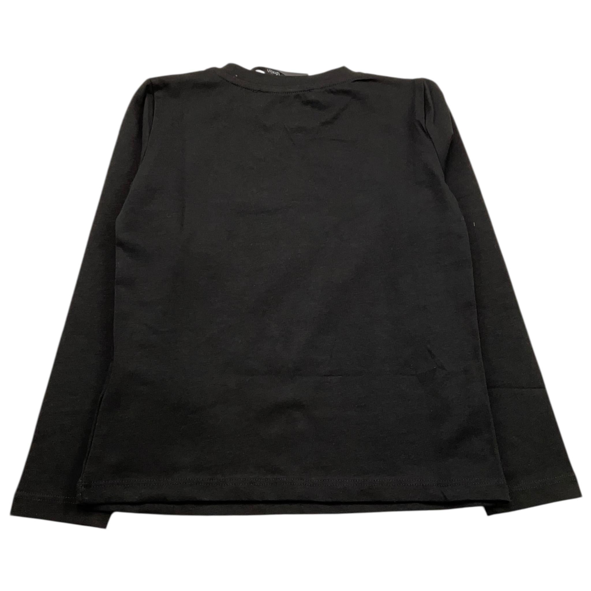 RELISH shirt girocollo tinta unita con logo Nero per Bambina RGA2301016018 NERO RELISH