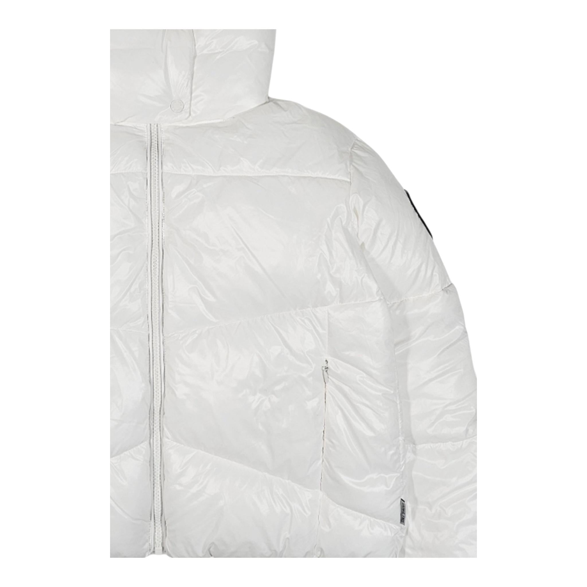 SAVE THE DUCK giubbino tinta unita con colletto Bianco per Bambino J31839G BIANCO SAVE THE DUCK