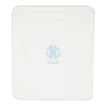 ROBERTO CAVALLI coperta tinta unita con stampa fantasia Bianco/azzurro per Neonato TJT806 BIANCO/AZZURRO ROBERTO CAVALLI